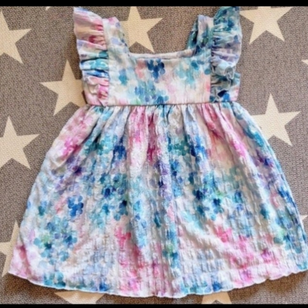 Zara Watercolor Girl's Dress